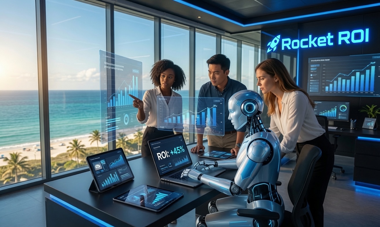 Rocket ROI team analyzing performance data